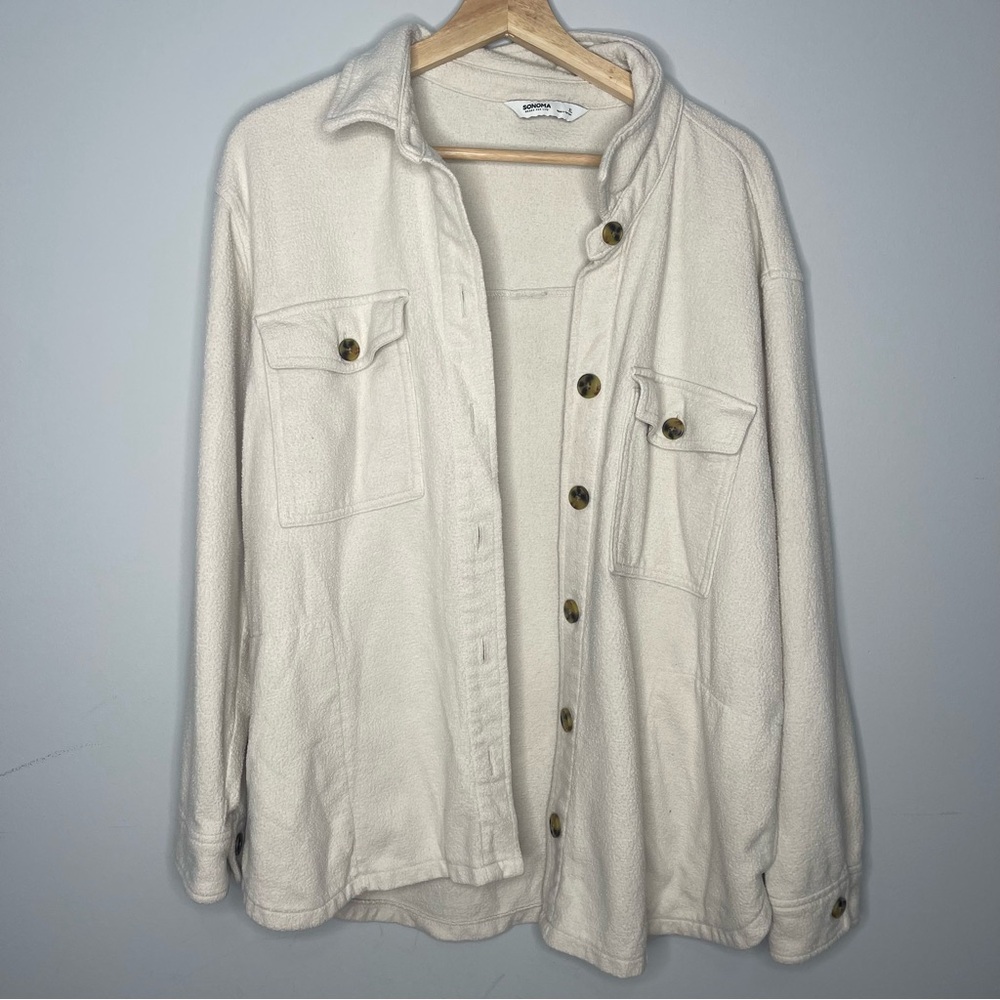 Sonoma Goods For Life Cream/Ivory Shacket (X-Large)